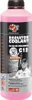 A bottle of pink radiator coolant with product information and a smiling man in a uniform. Produktbild-Vorschau