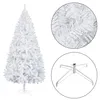 A white artificial Christmas tree with a close-up of its branches and a stand. Podgląd zdjęcia produktu