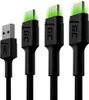 Sada zelených článků 3x Ray USB-C 120cm kabel se zeleným Náhled obrázku produktu 1