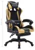 vidaXL Gaming-Stuhl mit RGB LED-Leuchten Gold und Schwarz Produktbild-Vorschau 7
