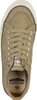 A top-down view of a tan canvas sneaker. Voir les images du produit