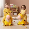Gelber Giraffenpullover mit Halstuch Produktbild-Vorschau 2