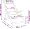 vidaXL Strandstuhl mit Armlehnen Klappbar Creme Akazienholz Produktbild-Vorschau 8