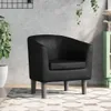 vidaXL Fauteuil club noir similicuir Voir les images du produit 2