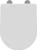 A top-down view of a closed white toilet seat. Podgląd zdjęcia produktu