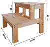 MG Design Tritthocker Holz 2 Stufen – stabil und sicher, Produktbild-Vorschau 2