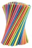 200 bunte Strohhalme aus Papier 20cm  Mix Produktbild-Vorschau 1