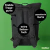Huuraa Kurierrucksack Backpacker mit Herz 30-44 Liter Black Produktbild-Vorschau 4