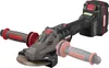 A cordless angle grinder with battery and charger, shown against a white background. Produktbild-Vorschau