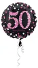 AMSCAN 3378701 Fóliový balón Happy Birthday 50 - Ø 43 cm, Náhľad obrázku produktu 2