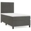 vidaXL Boxspringbett mit Matratze Dunkelgrau 90x200 cm Samt Produktbild-Vorschau 1