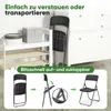 Klappstuhl Set 2 Stück Balkon Gartenstuhl Rattan-Optik Produktbild-Vorschau 2