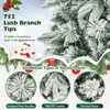 180cm Künstlicher Weihnachtsbaum mit Beleuchtung & Schnee, Produktbild-Vorschau 2