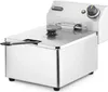 A stainless steel deep fryer on a white background. Anteprima dell’immagine prodotto