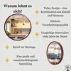 Marketing image with text and product images of round mirrors. Produktbild-Vorschau