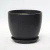 Keramik-Blumentopf, Schwarz Matt, Durchmesser 14,5 Cm, Höhe Produktbild-Vorschau 3