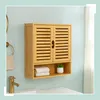 Relaxdays Hängeschrank Bad, 3 Fächer, HBT: 66 x 59 x 21 cm, Produktbild-Vorschau 2