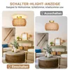 Lampada da soffitto in rattan intrecciato a mano stile Anteprima dell’immagine prodotto 9