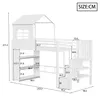 Merax Etagenbett Hochbett 90x200cm mit Hausdesign, Produktbild-Vorschau 10