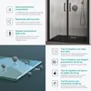 doporro Porta Doccia per Nicchia 120x195cm in Vetro Anteprima dell’immagine prodotto 3
