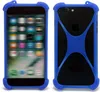 A blue protective case for a smartphone, shown from the front and back. Produktbild-Vorschau