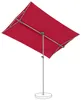 A red rectangular patio umbrella is shown on a white background. Produktbild-Vorschau