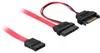 DeLOCK SATA cable, 0.5m, 0,5 m, Samec/samice, Červená Náhled obrázku produktu 2