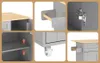 A collage of close-up images showcasing different features of a kitchen cart. Náhled obrázku produktu