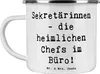 Mr. & Mrs. Panda Pott Spruch Sekretärin Chefin - Weiß - Produktbild-Vorschau 1