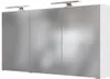 A three-door mirrored cabinet with integrated lighting above. Produktbild-Vorschau