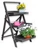 Blumenleiter Blumentreppe mit 3 Etagen, schwarz Produktbild-Vorschau 7