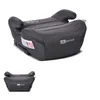 A dark gray car seat booster with armrests is shown against a white background. A smaller, similar car seat booster is shown in the bottom left corner. Náhľad obrázku produktu