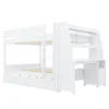 Merax Etagenbett 140x200 cm mit Schreibtisch und Schrank, Produktbild-Vorschau 7