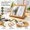 Bambus Kochbuchhalter 3-fach verstellbar, Buchständer & Produktbild-Vorschau 4
