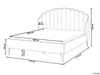 BELIANI Polsterbett Samtstoff Rosa mit Lattenrost 160 x 200 Produktbild-Vorschau 3