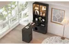 Bureau d'angle avec étagère et vitrine à LED, 120 x 80 x Voir les images du produit 10
