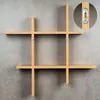 levandeo Hashtag Regal 75x75cm Wandregal Holz Kernbuche Produktbild-Vorschau 5