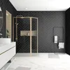Duschwand gold Marwell Walk In Dusche Golden Frame Produktbild-Vorschau 5