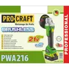 Amoladora angular inalámbrica Procraft PWA216 Vista previa de la imagen del producto 12