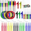 A collection of electronic testing accessories laid out on a white background. Produktbild-Vorschau