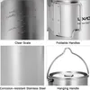 Lixada Camping Pot Stainless Steel Titanium Cup Mug 750ml Náhled obrázku produktu 4