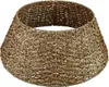A woven Christmas tree skirt in a natural brown color. Produktbild-Vorschau