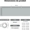 Wiltec Bâche de camion 5 x 8m Grise 650 g/m² Polyester Voir les images du produit 3