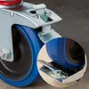 Ruota girevole Wiltec 125 mm con ruota in plastica, freno e Anteprima dell’immagine prodotto 4
