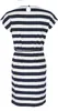 modAS Damen Kleid Kurzarm mit Blockstreifen - Streifenkleid Produktbild-Vorschau 3