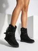Royalfashion Schwarze Damenstiefel mit verstecktem Anker Produktbild-Vorschau 1
