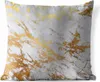 MuchoWow® Outdoor Kissen - Marmor - Gold - Weiß - 50x50 cm Produktbild-Vorschau 1