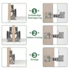 4x 170° Möbelscharnier mit Soft-Close & 36 Schrauben – Produktbild-Vorschau 5