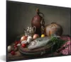 MuchoWow® Gerahmtes Poster Rustikal - Fisch - Stilleben - Produktbild-Vorschau 1