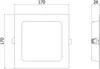 Mexen LDRR stropní panel downlight LED vestavěný 17 x 17 Náhled obrázku produktu 5